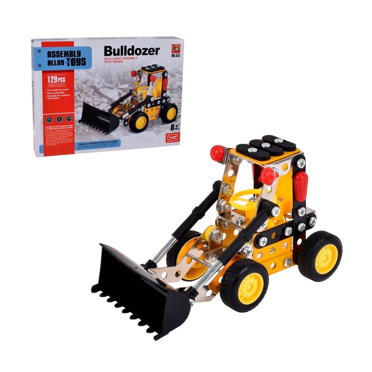 ANSALDO - Mecano metálico Ansaldo 129 piezas cargador frontal