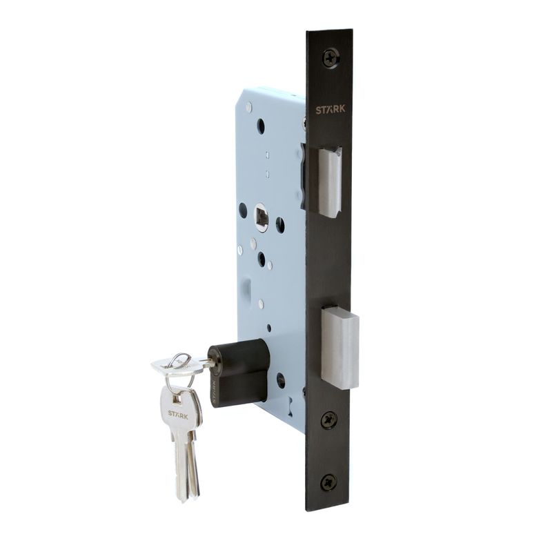 GENERICO - Cerradura de embutir acc principal llave ambos lados Negro Stärk Design