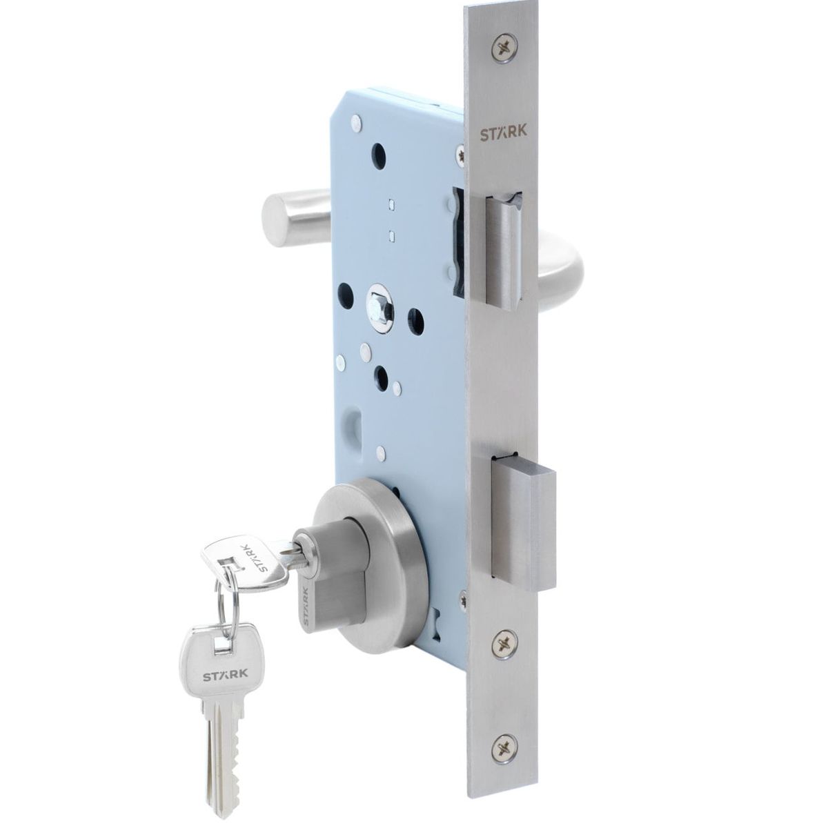 GENERICO - Kit Cerradura de embutir acc princ llave ambo lado A inox Stärk Des