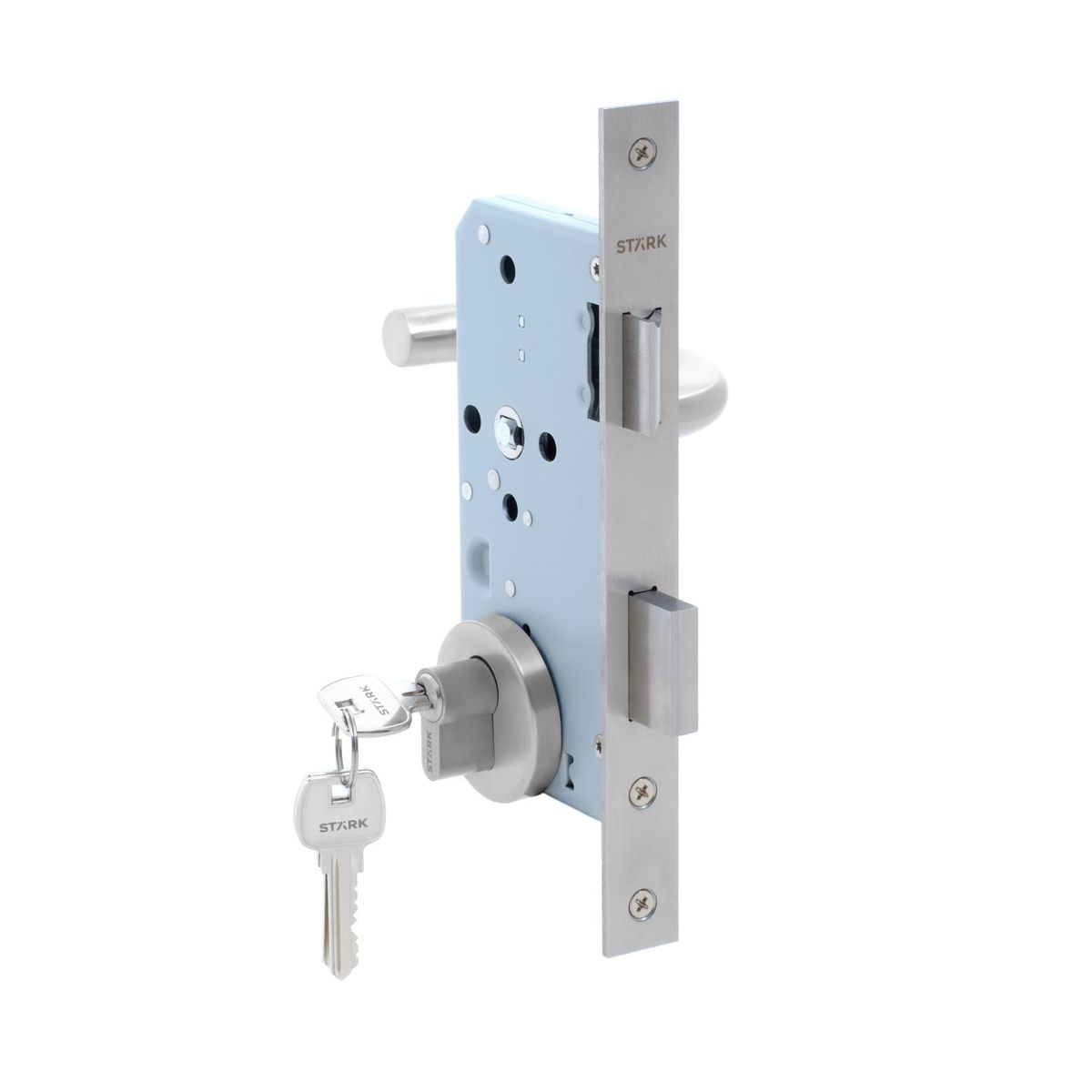 GENERICO - Kit Cerradura de embutir acc princ llave ambo lado A inox Stärk Des