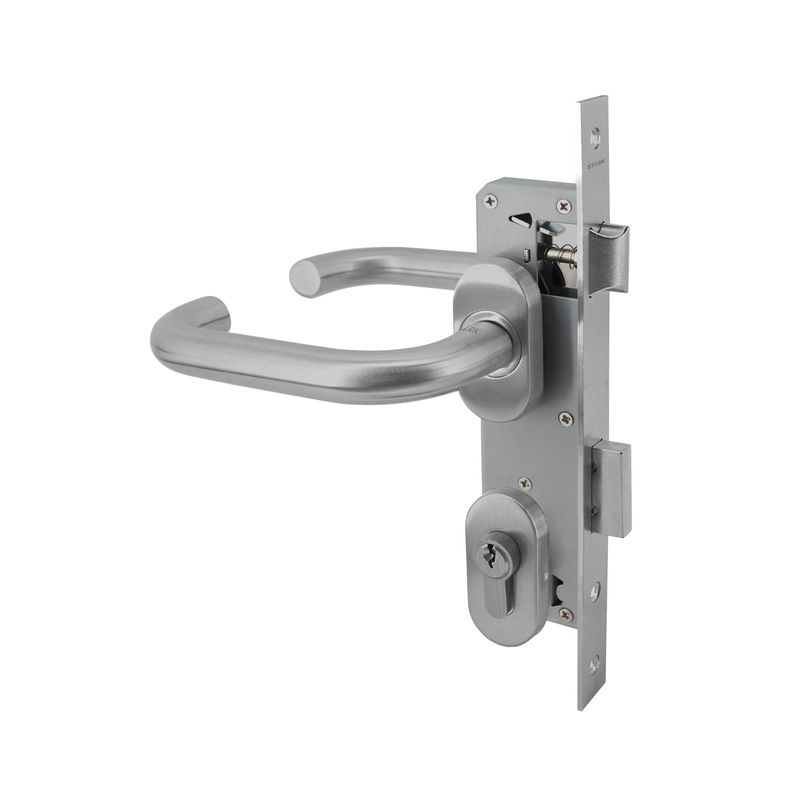 GENERICO - KIT Cerradura de embutir puerta de alum acc prin Llave amb lado Stärk