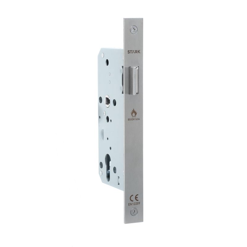 GENERICO - Cerradura de embutir simple paso Resis al fuego Acero inox Stärk Design