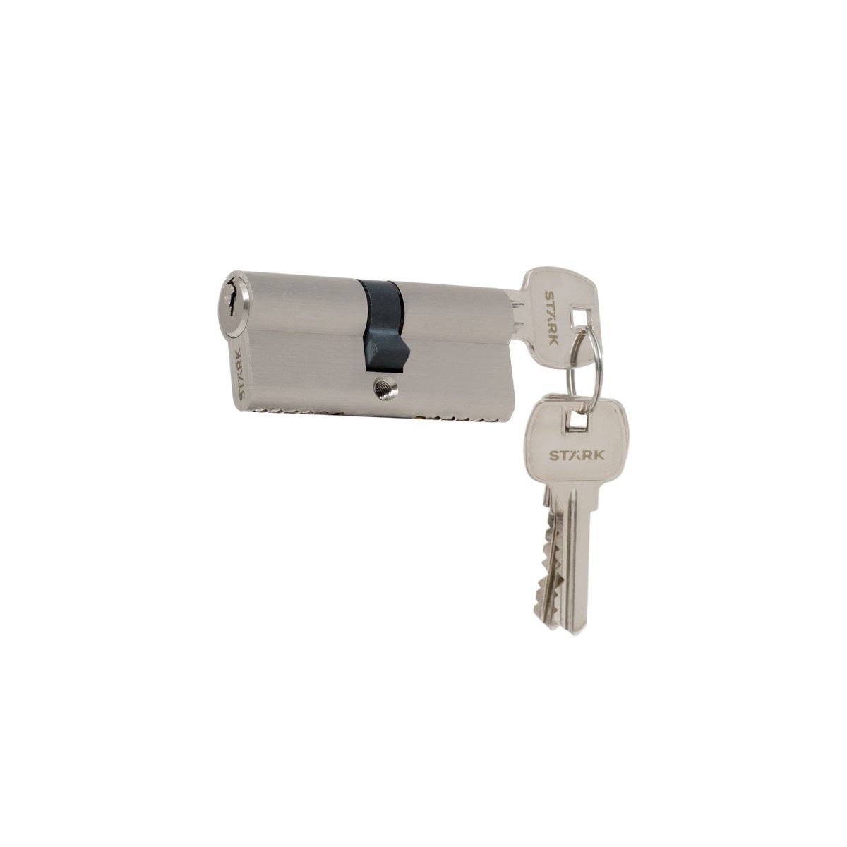 GENERICO - Cilindro 80 mm llavellave centrado Níquel satinado Stärk Design