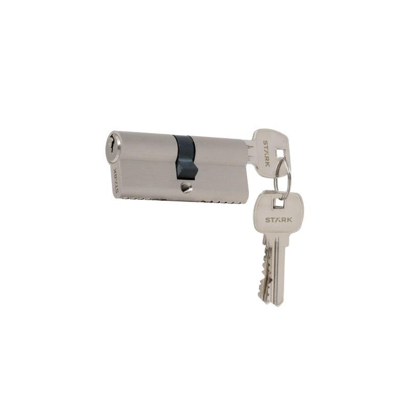 GENERICO - Cilindro 80 mm llavellave centrado Níquel satinado Stärk Design