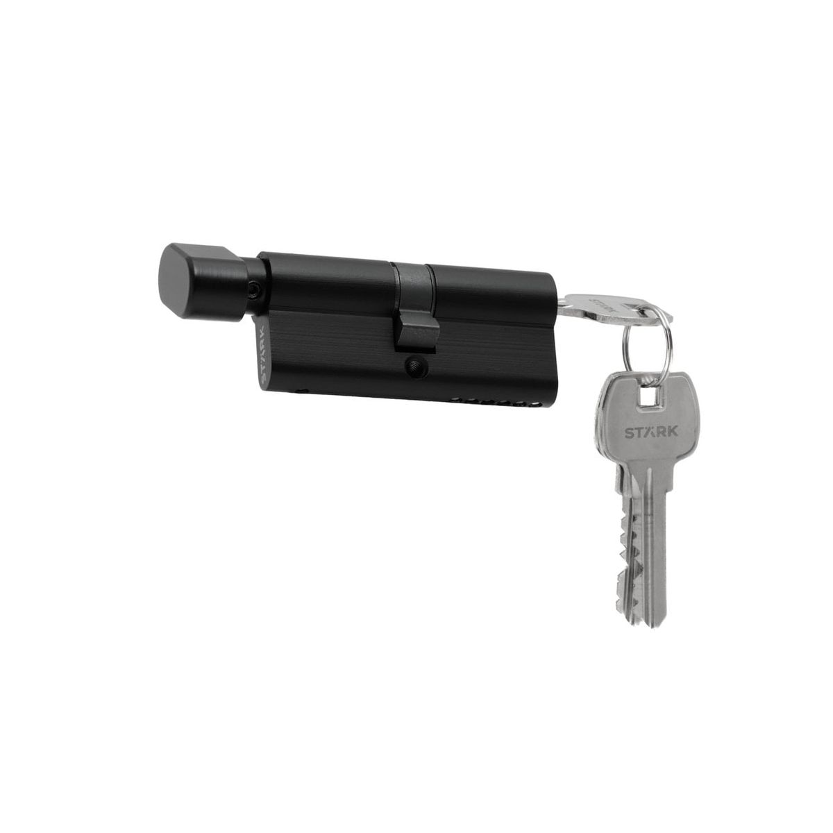 GENERICO - Cilindro 70 mm llaveseguro interior centrado Negro mate Stärk Design