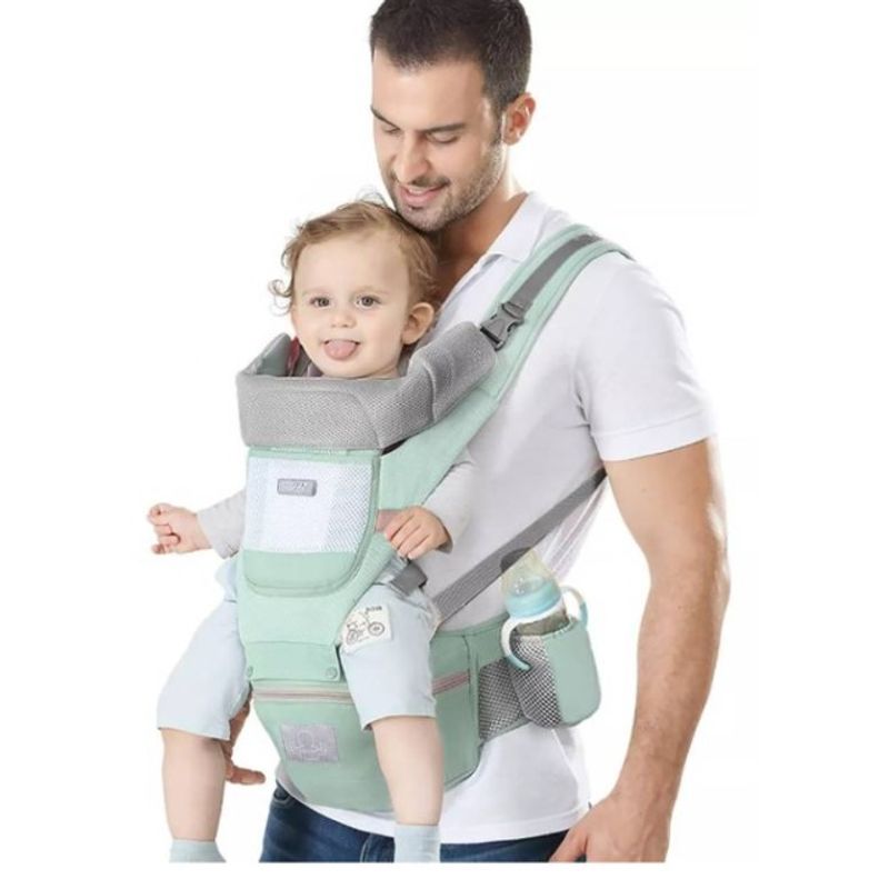 GENERICO - Mochila Porta Bebes Ergonómica Asiento Multifuncional 6 En 1