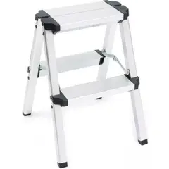GENERICO - Escalera Taburete Plegable 2 Peldaños Aluminio