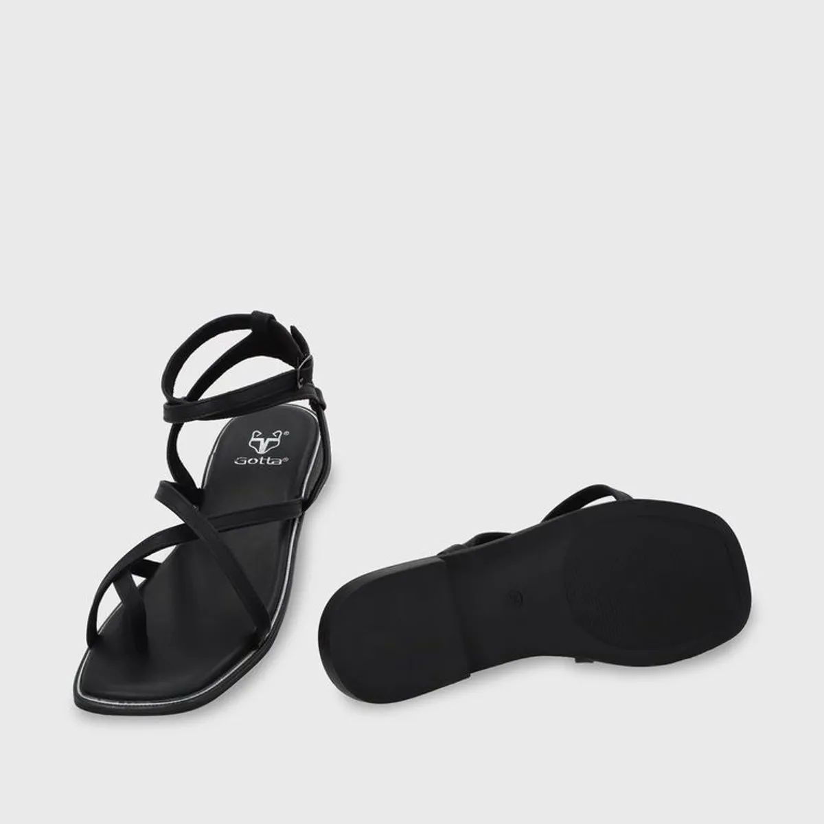 GOTTA - Sandalia Plana Negra Mujer 55221