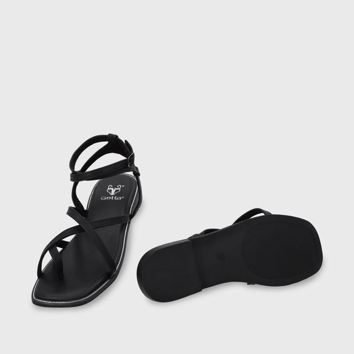 GOTTA - Sandalia Plana Negra Mujer 55221