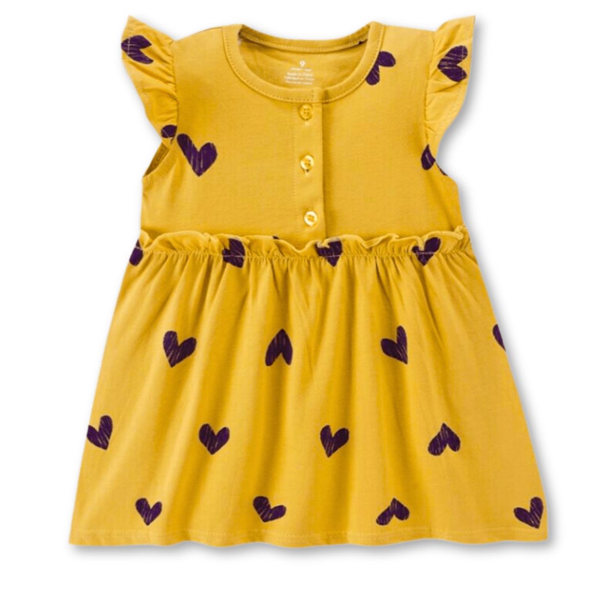 JUMP KIDS - Vestido Sin Mangas Estampado Bebé Niña 9 a 36 Meses Heart Print