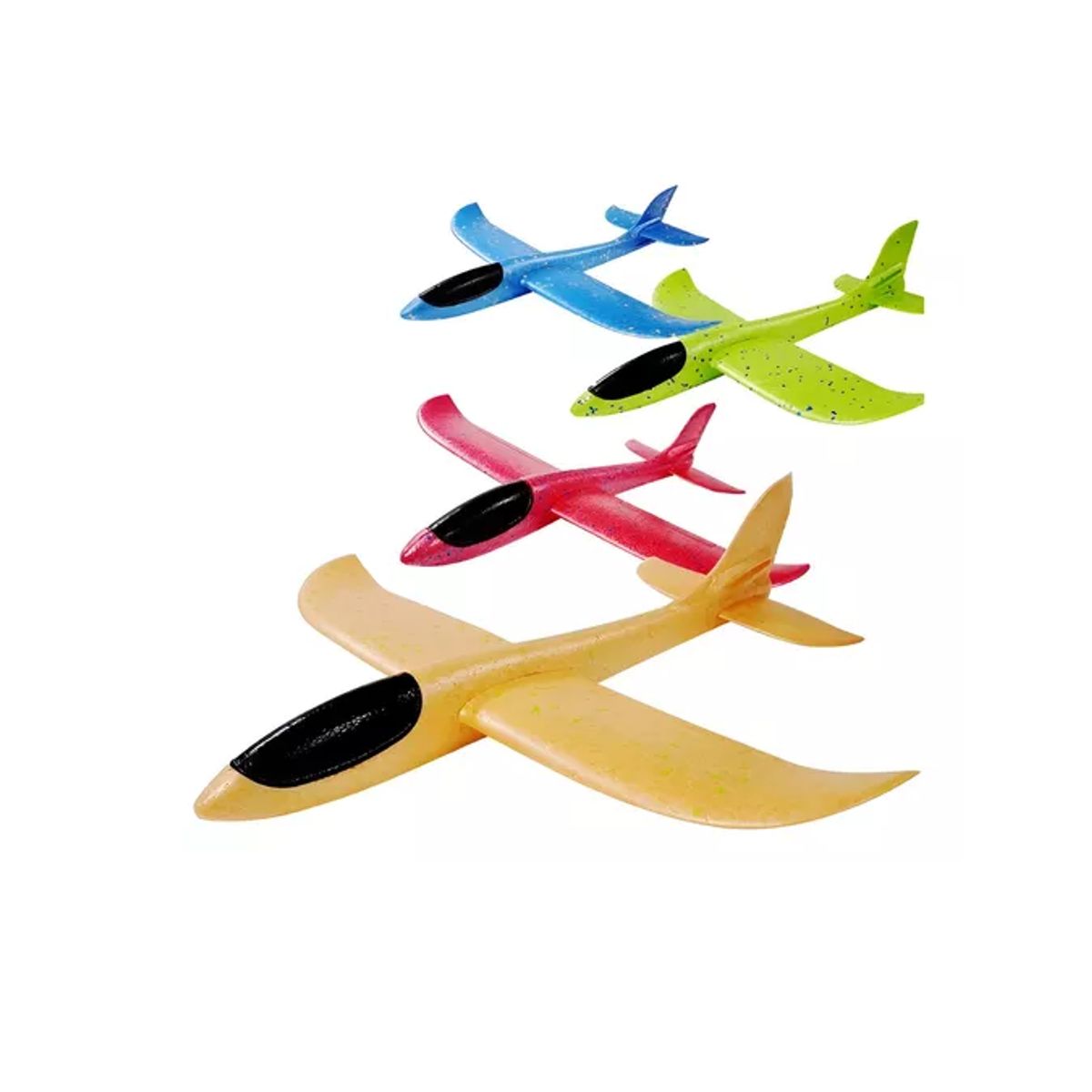 GENERICO - 12 Avión Aviones De Plumavit Con Luces Colores Surtidos