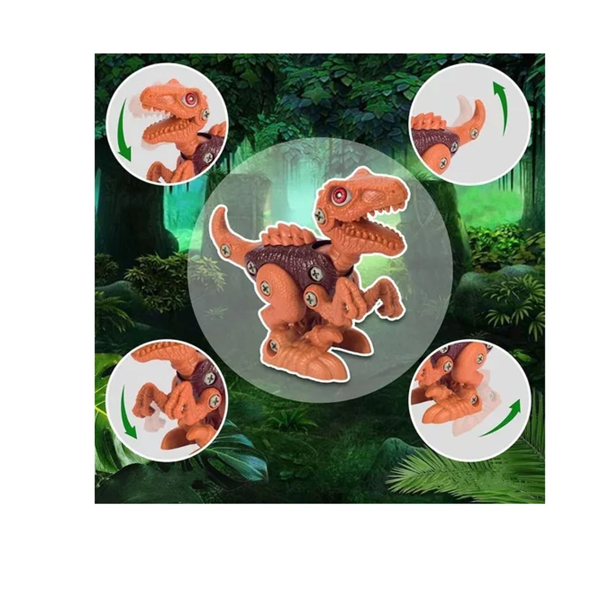 GENERICO - 3 Dinosaurio Armable Incluye Herramienta Juguetes Educativos