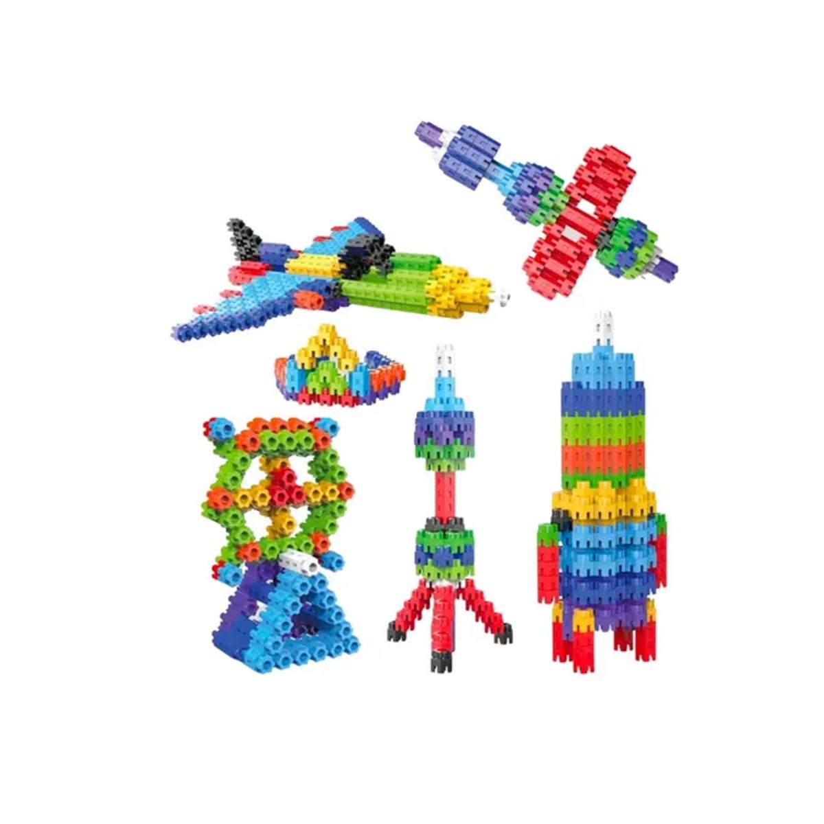 GENERICO - Set Construcción Cubos Conectores Multiencaje 308 Pzs Unifix
