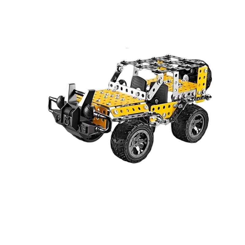 GENERICO - Auto Mekano Jeep Armable De Metal - 274 Piezas Cross-country