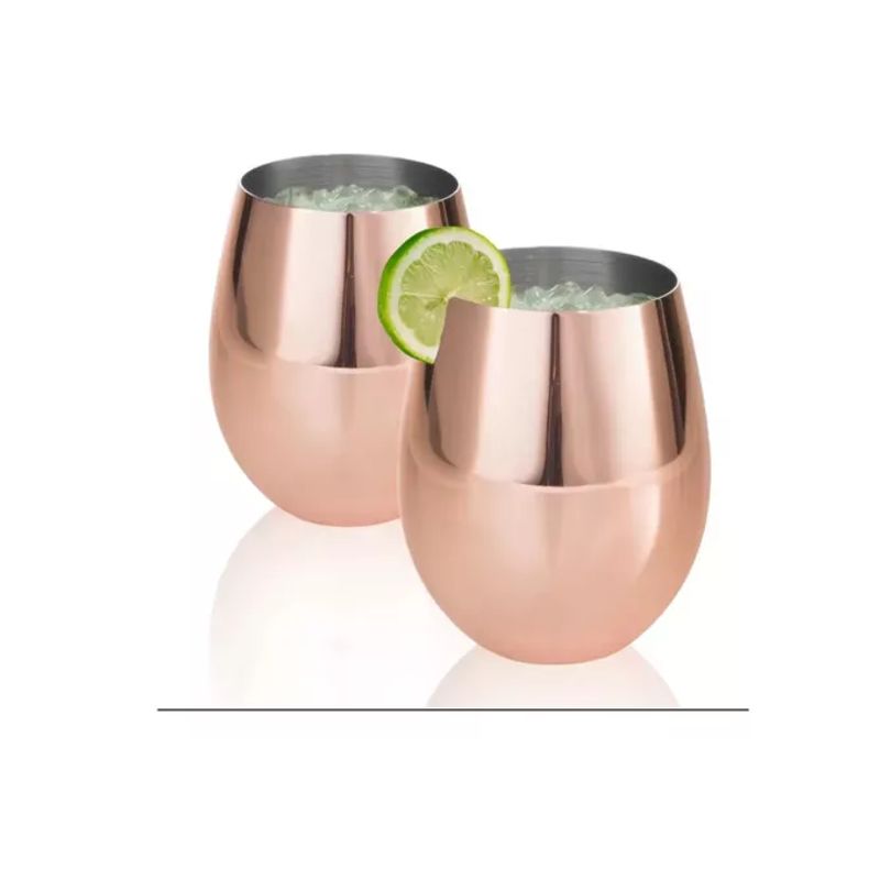 GENERICO - Pack 2 Mugs De Cobre Vasos Tragos Moscow Mule Mojito Bar