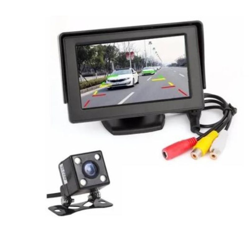 GENERICO - Camara De Auto Retroceso 4 Led Ip68 + Pantalla 4.3