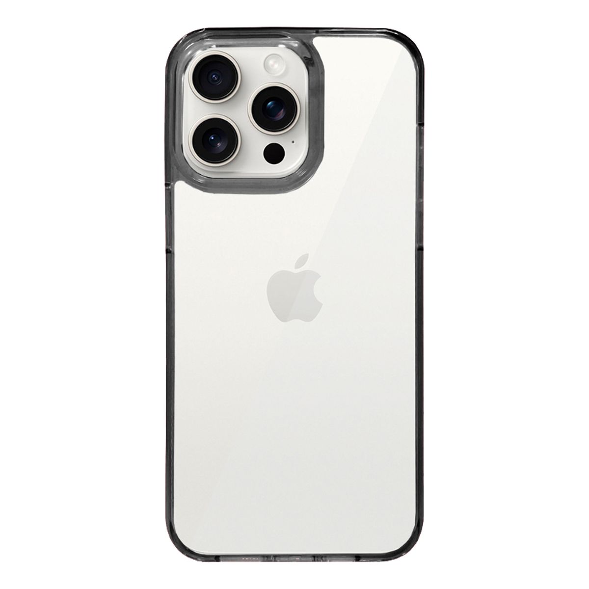 GENERICO - Carcasa Funda Silicona Clear Para iPhone 16 Negro