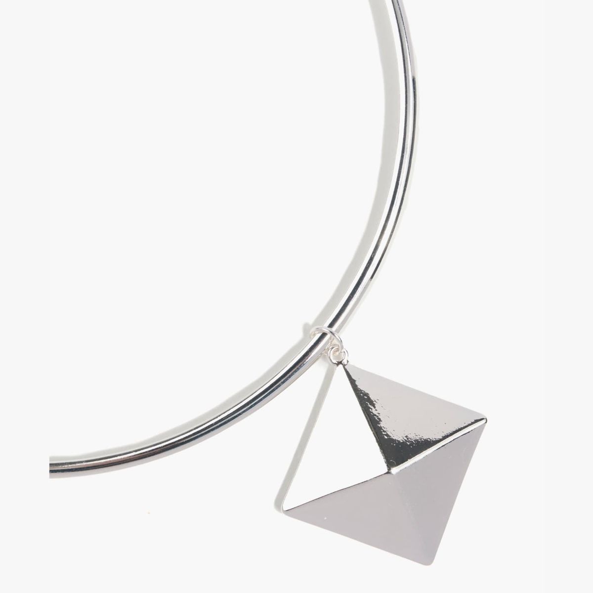 LOUNGE - Collar Mujer Rombo Grande Plateado