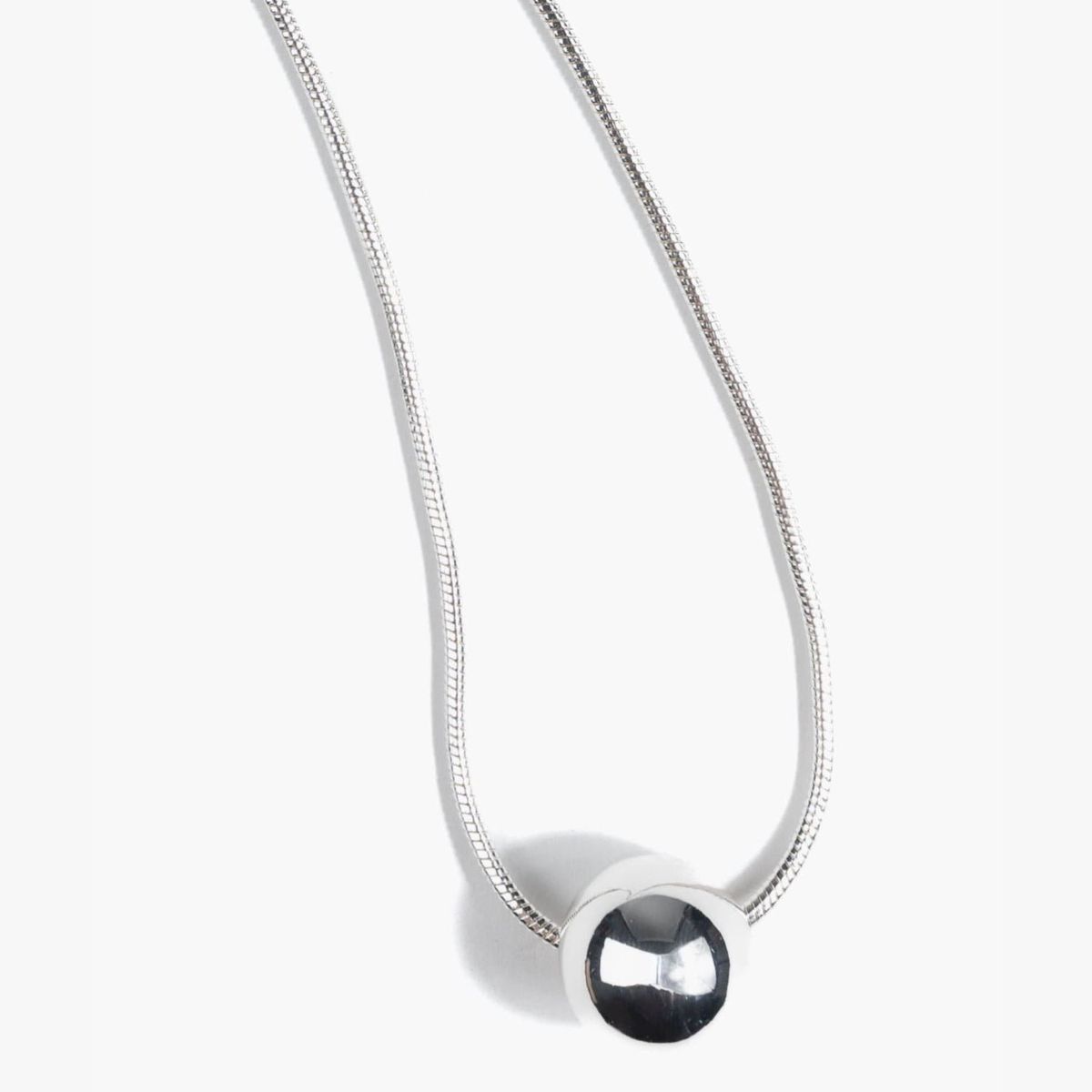 LOUNGE - Collar Mujer Borla Plateado