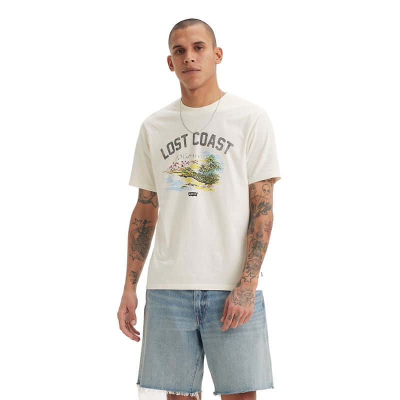 LEVIS - Polera Hombre Retro Gr Standard Tee Blanco Levis