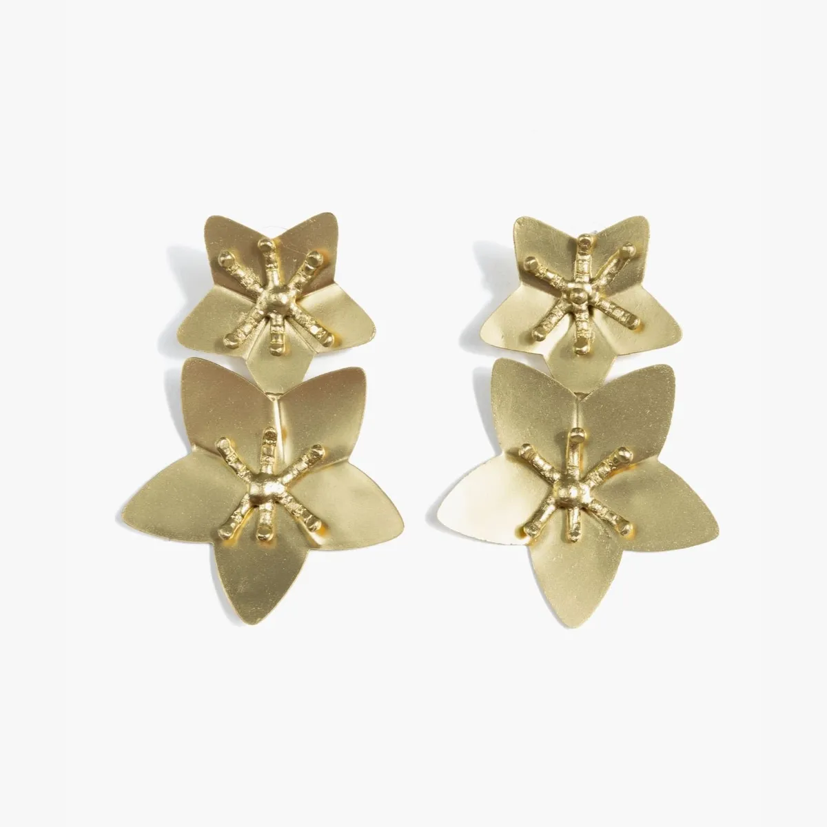 LOUNGE - Aros Mujer Flor Polen Dorado