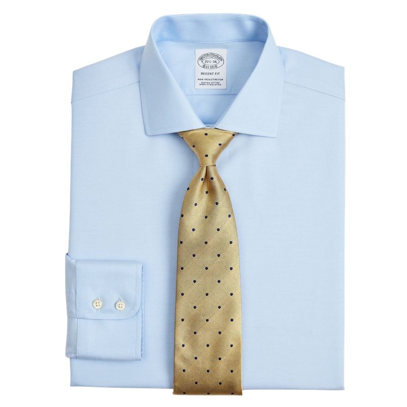 BROOKS BROTHERS - Camisa Cotton Regular Non-Iron Hombre Celeste