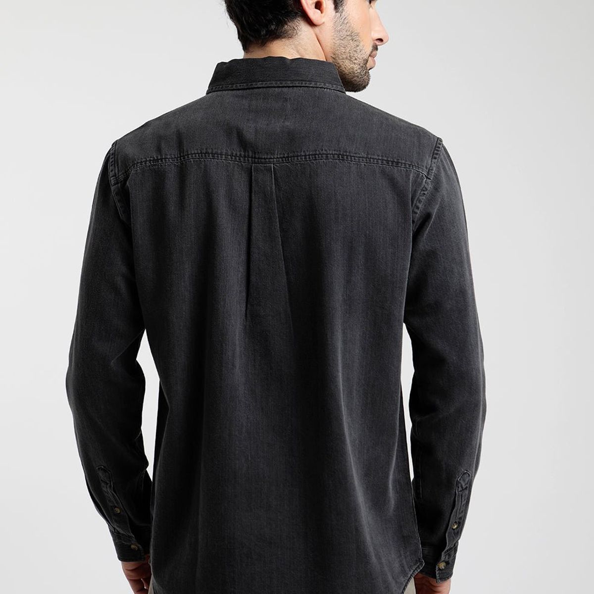 FROENS - Camisa Manga Larga Hombre Denim Froens