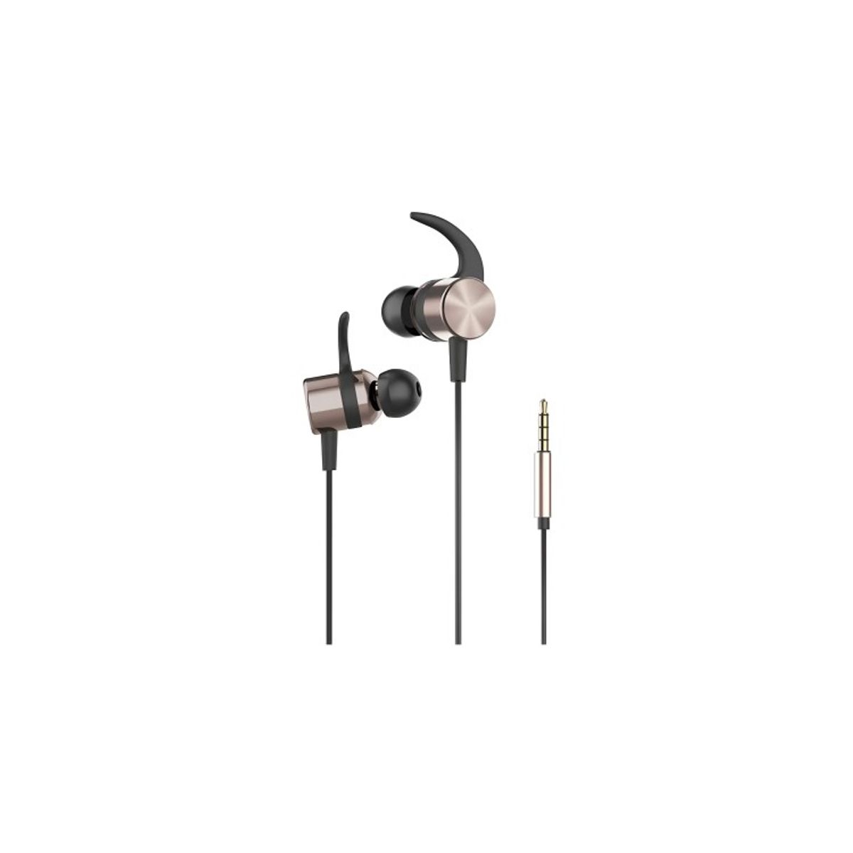 OEM - AUDIFONO DHH-3114 IN EAR METALICO DORADO_