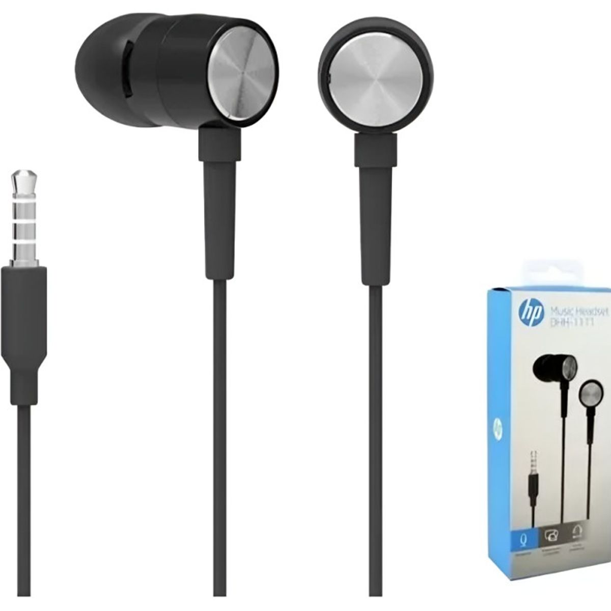 OEM - AUDIFONO METAL IN EAR NEGRO DHH-1111