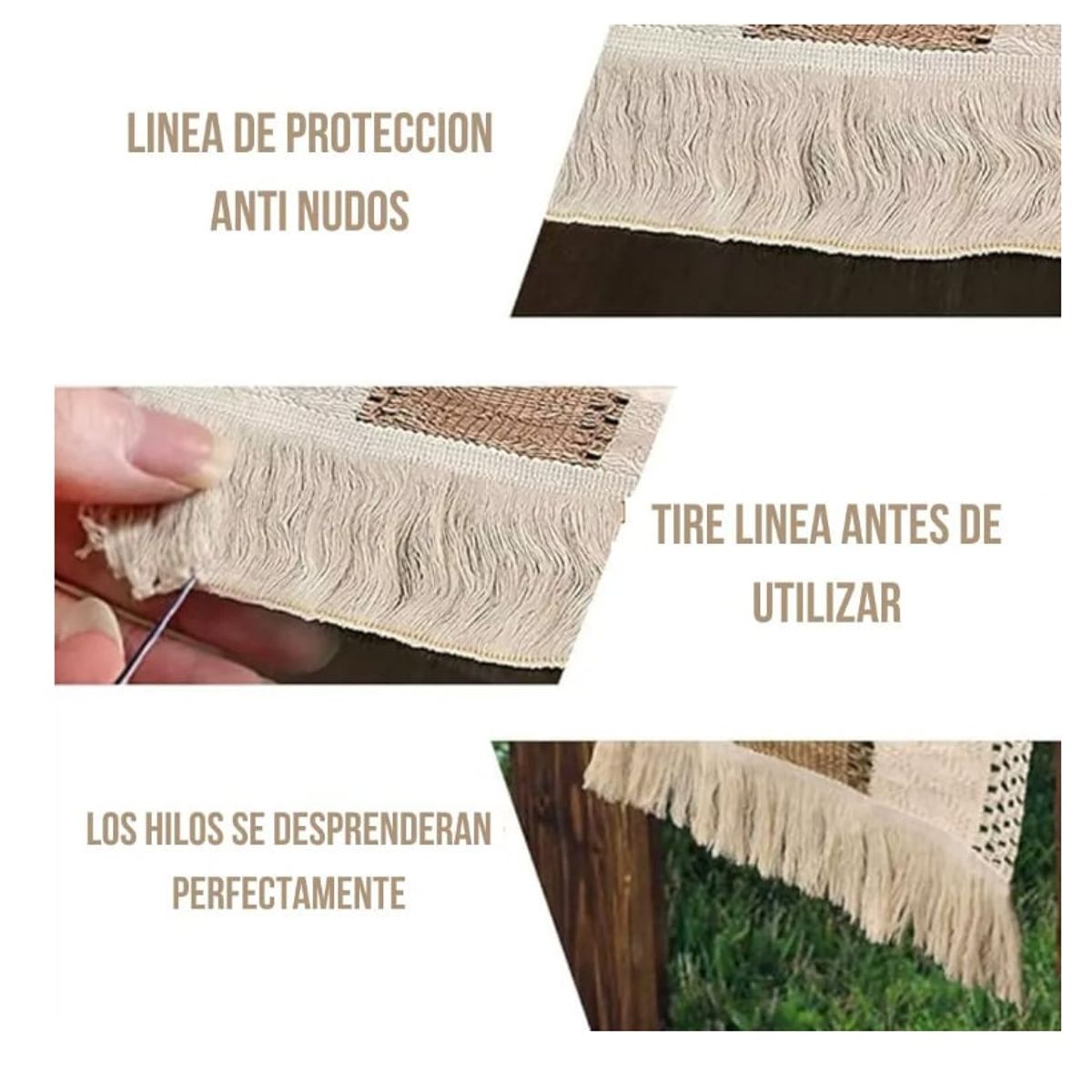 GENERICO - Mantel Camino De Mesa Rectangular Yute Linea 180x35cm A2