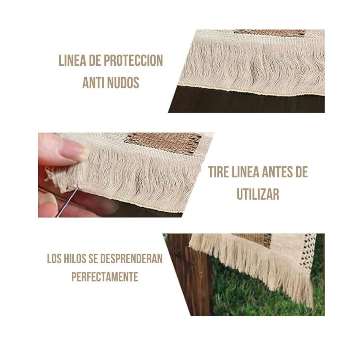 GENERICO - Mantel Camino De Mesa Rectangular Yute Linea 180x35cm A2