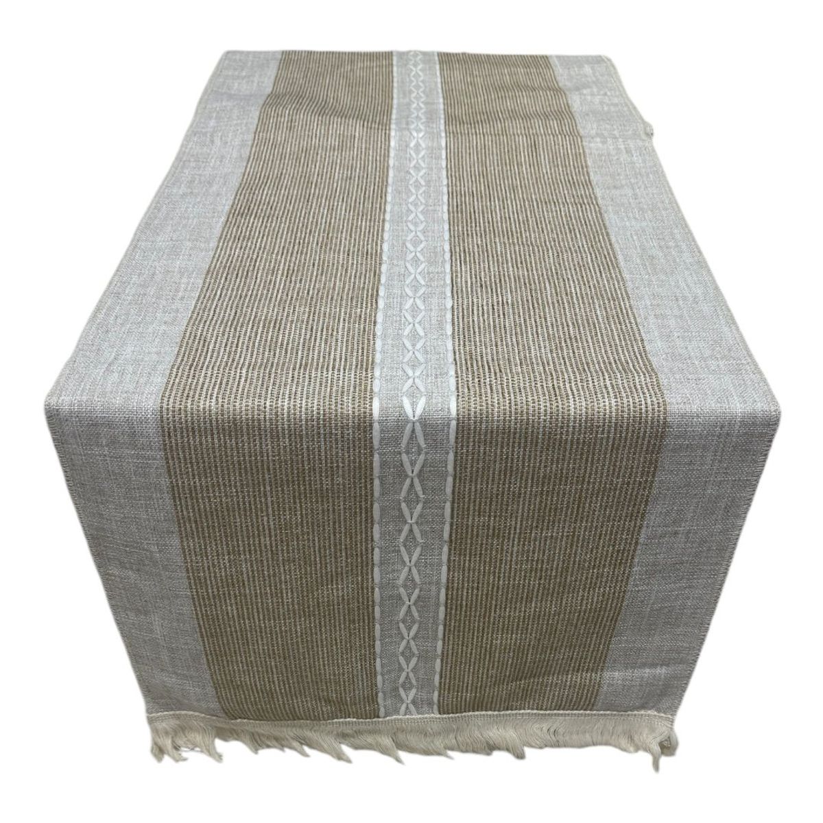 GENERICO - Mantel Camino De Mesa Rectangular Yute Linea 180x35cm A4