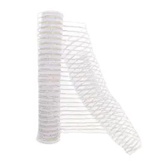 GENERICO - ROLLO 53CMX9M MALLA BOUQUET PP BLANCO/DORADO X1UNI