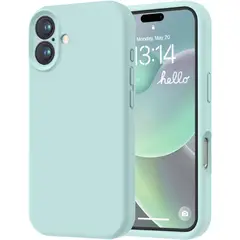 GENERICO - Carcasa Funda Silicona Aterciopelada Para iPhone 16 Menta