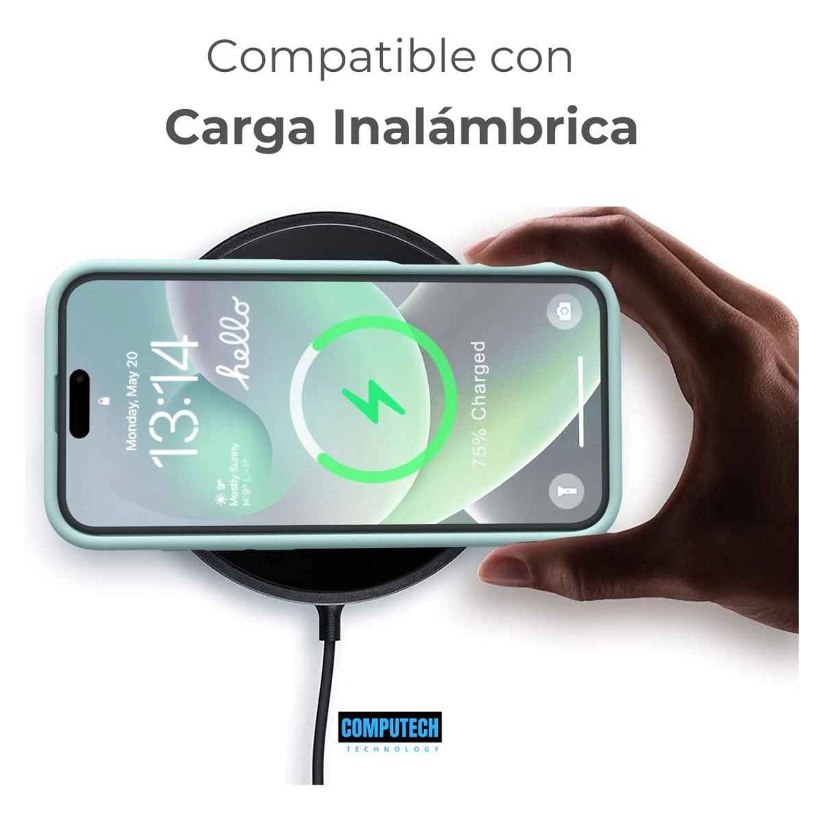 GENERICO - Carcasa Funda Silicona Aterciopelada Para iPhone 16 Menta