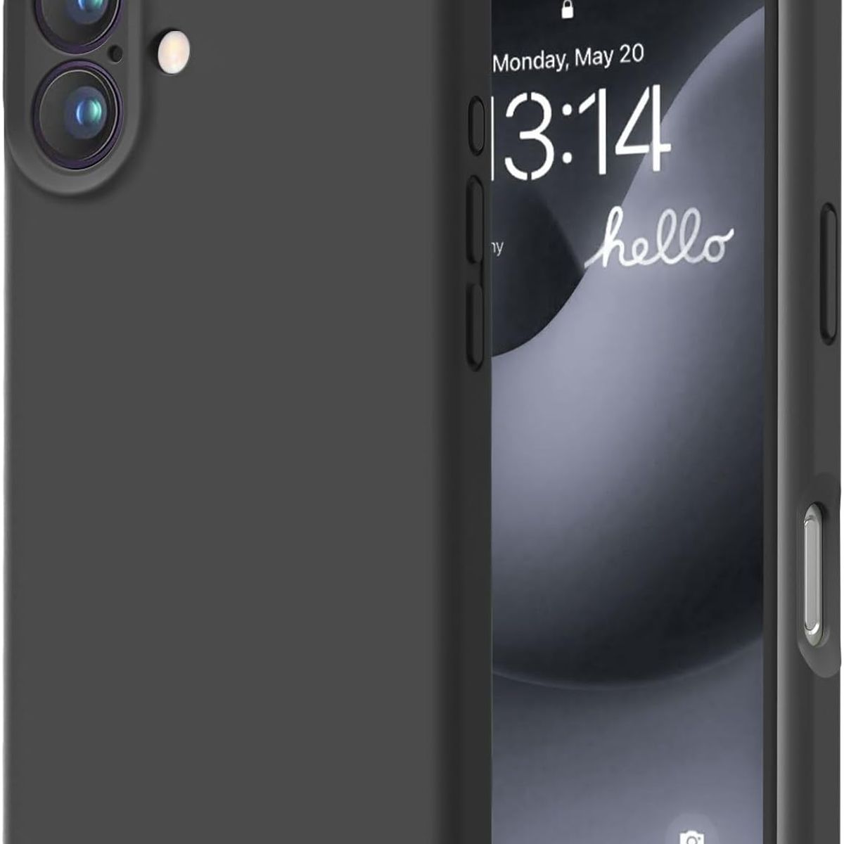 GENERICO - Carcasa Funda Silicona Aterciopelada Para iPhone 16 Negro