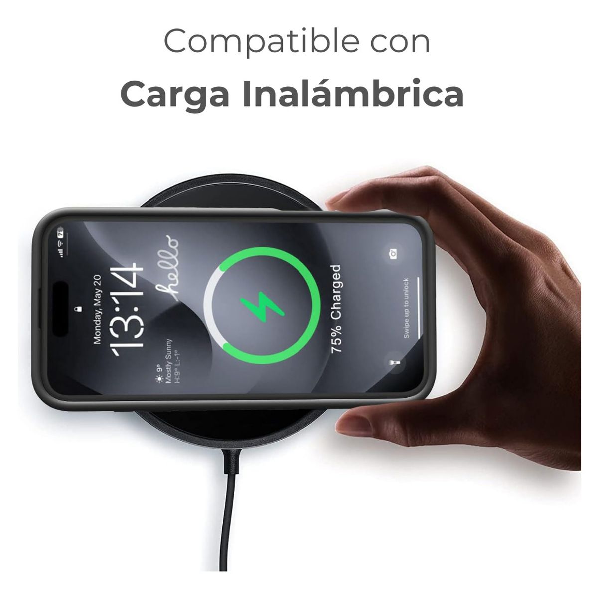GENERICO - Carcasa Funda Silicona Aterciopelada Para iPhone 16 Negro