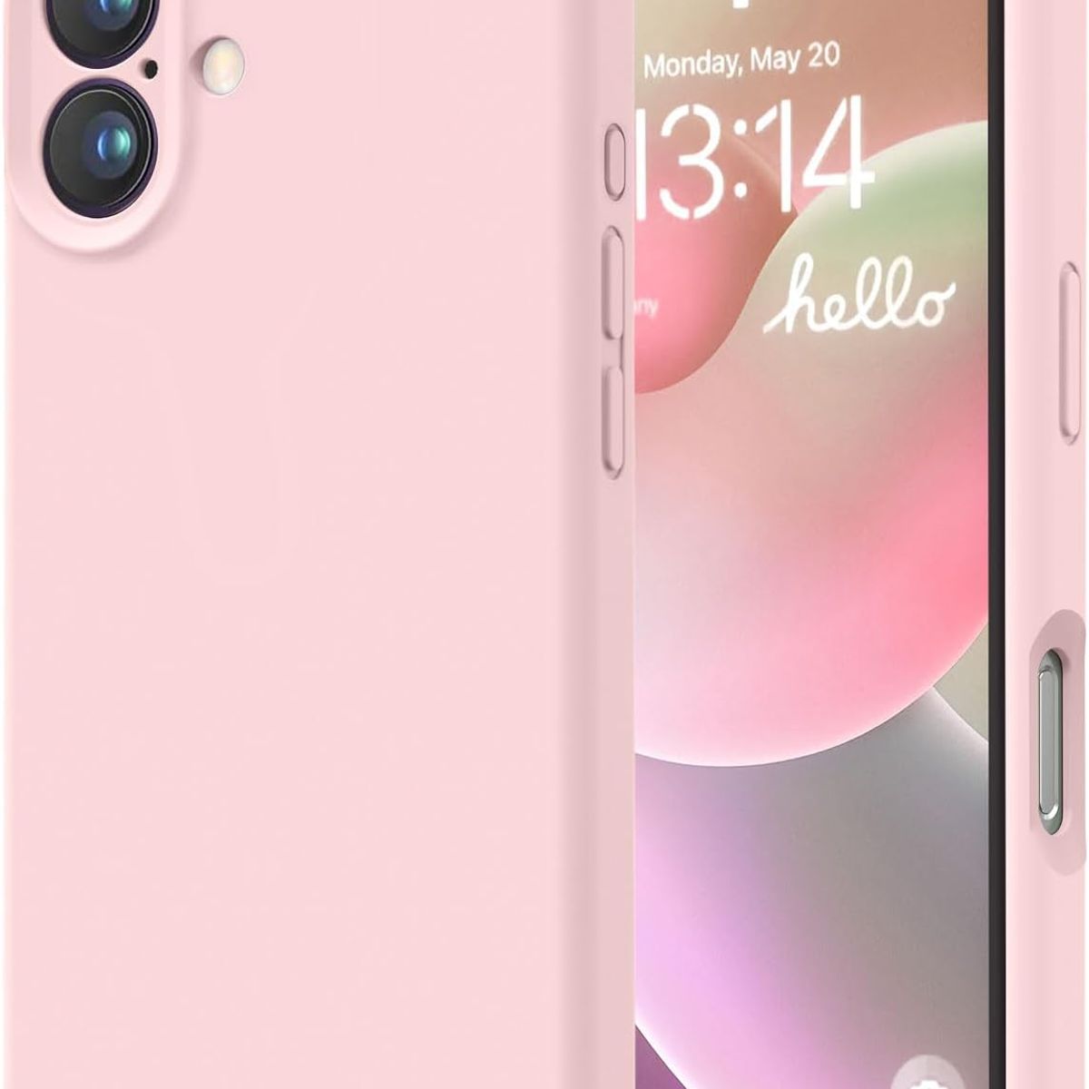GENERICO - Carcasa Funda Silicona Aterciopelada Para iPhone 16 Rosa
