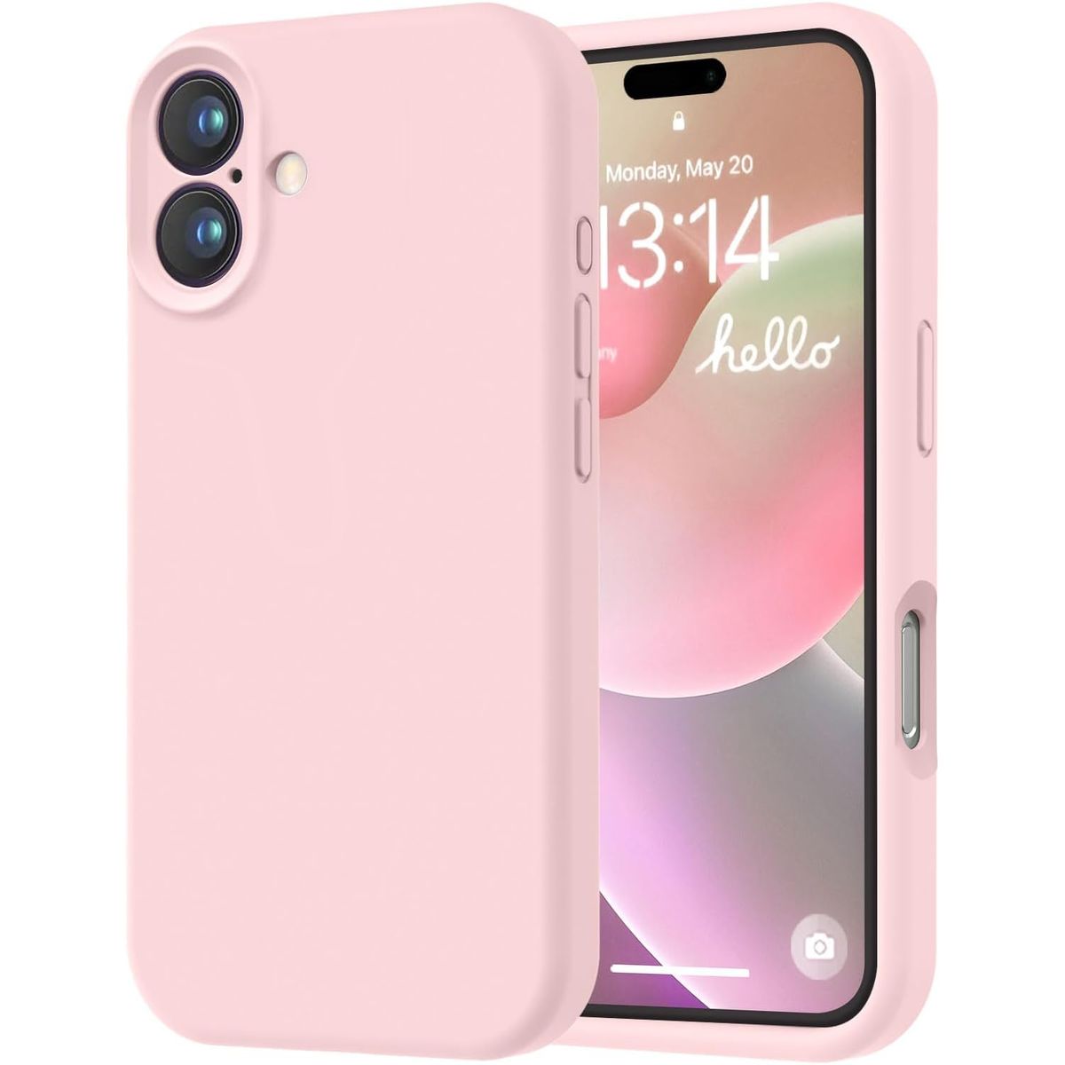 GENERICO - Carcasa Funda Silicona Aterciopelada Para iPhone 16 Rosa