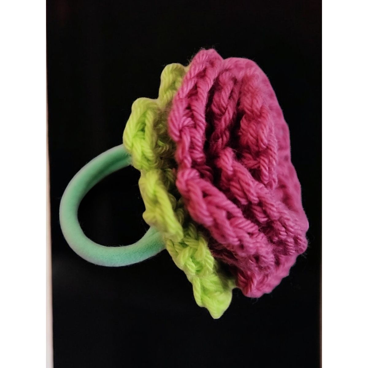 GENERICO - moño  flor a crochet