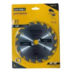UYUSTOOL - Disco Sierra Madera 7 1/4 (180mm) 18 Dientes Uyustools