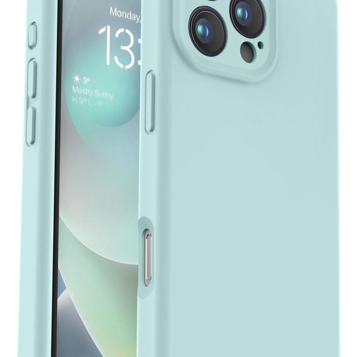 GENERICO - Carcasa Funda Silicona Aterciopelada Para iPhone 16 Pro Max Menta