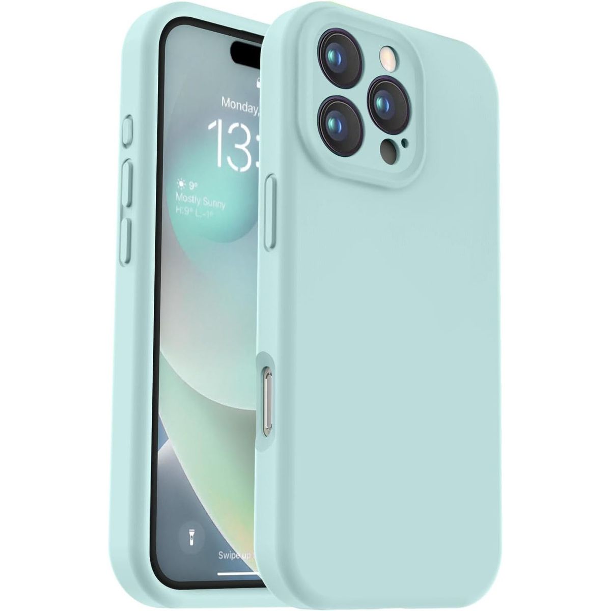 GENERICO - Carcasa Funda Silicona Aterciopelada Para iPhone 16 Pro Max Menta
