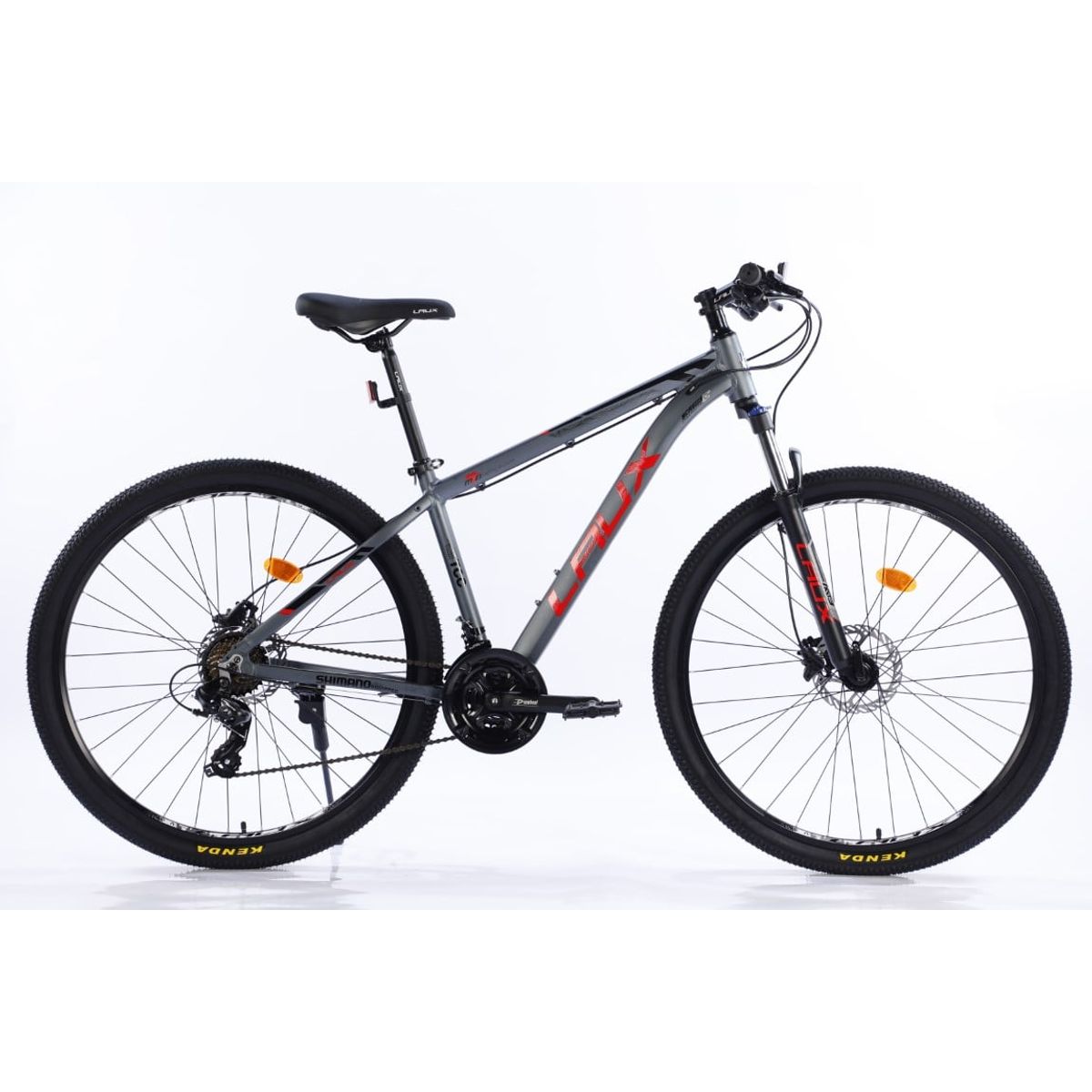 LAUX - BICICLETA MTB  29" LAUX  HURRICANE 24 VELOCIDADES   MATTE GRAY/RED