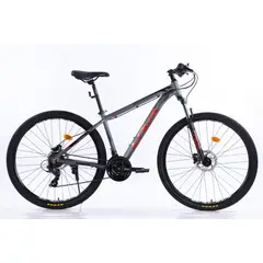 LAUX - BICICLETA MTB 29" HURRICANE 24 VELOCIDADES  MATTE GRAY/RED