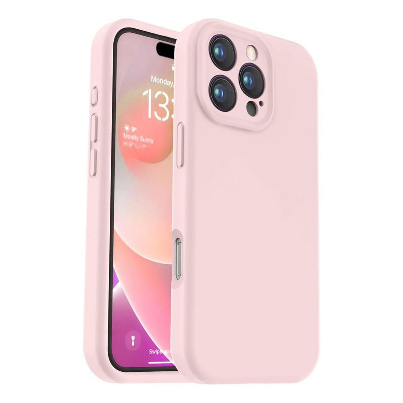 GENERICO - Carcasa Funda Silicona Aterciopelada Para iPhone 16 Pro Rosa