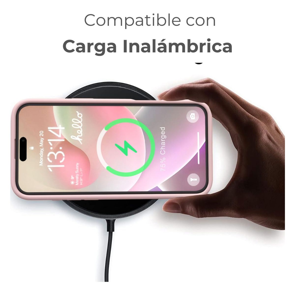 GENERICO - Carcasa Funda Silicona Aterciopelada Para iPhone 16 Pro Rosa