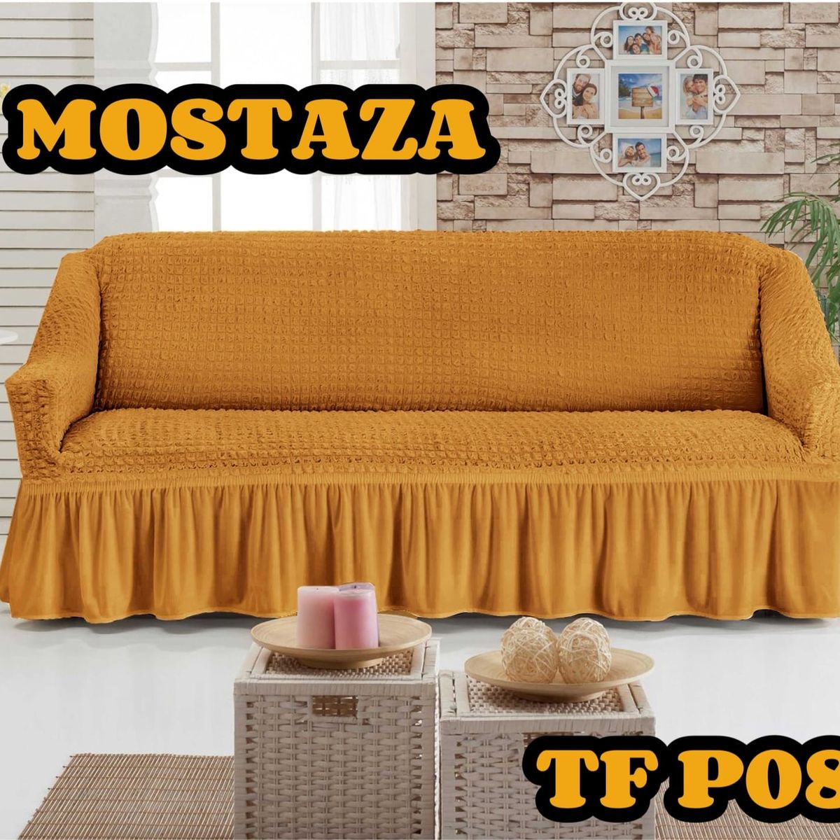 GENERICO - Funda de sillon tipo turco  3 cuerpo