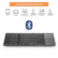 GENERICO - Teclado Bluetooth Inalámbrico Touchpad Plegable