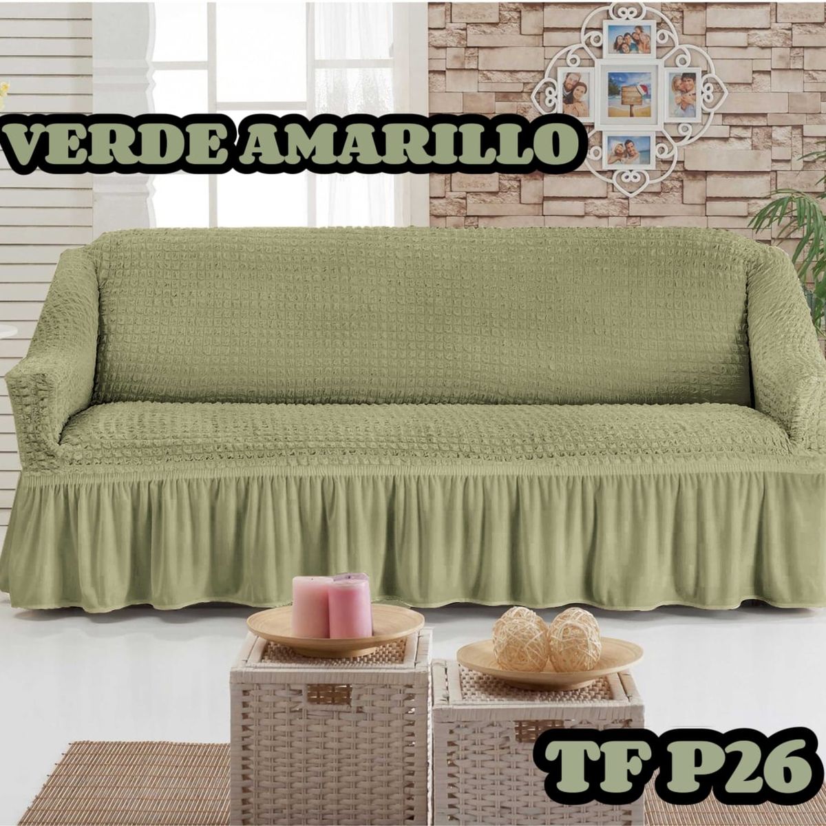 GENERICO - Funda de sillon tipo turco  3 cuerpo